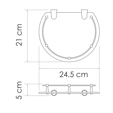 Полка стеклянная WasserKRAFT (K-566)