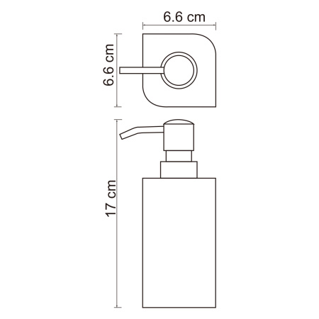 Дозатор для жидкого мыла WasserKRAFT Elba (K-2799) черный
