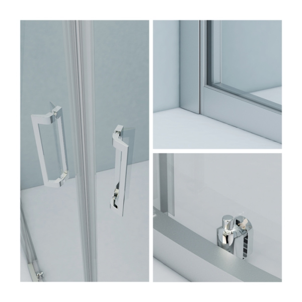 Душевая дверь 120х195, Zodiac, IDDIS (ZOD6CS2i69), глянцевый алюминий