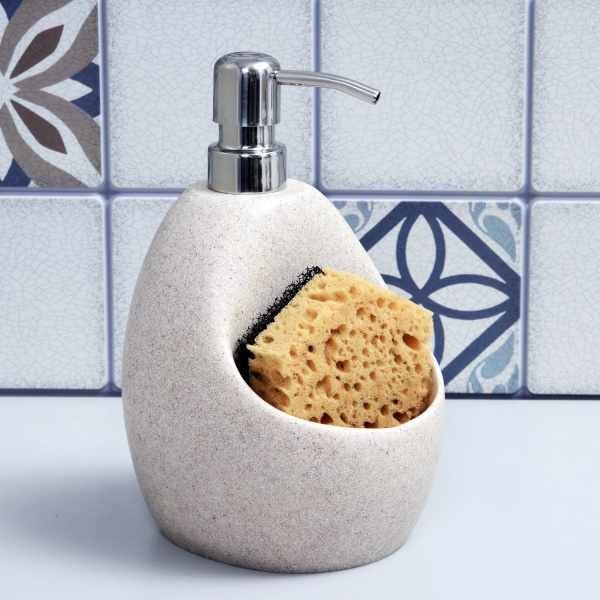 Дозатор для жидкого мыла WasserKRAFT (K-8099) с емкостью для губки