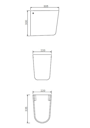 Полупьедестал Am.Pm Like (C804970WH)