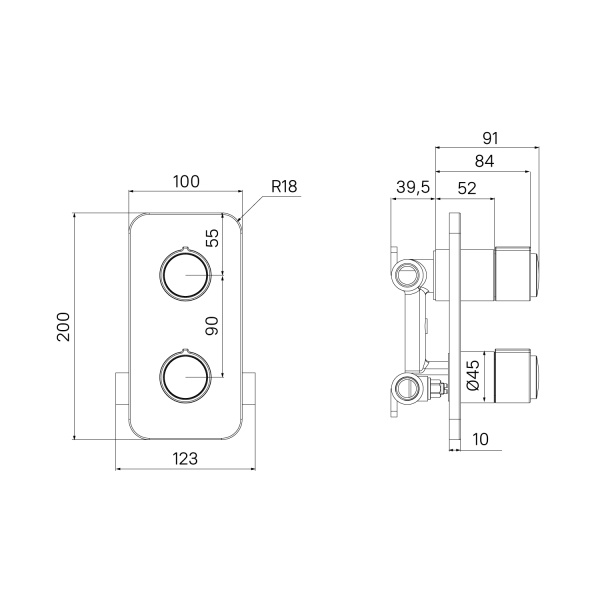 Встраиваемый смеситель для душа IDDIS Slide (SLISBBTi67) с управлением Push Control