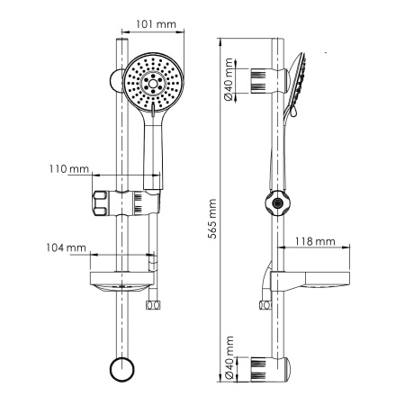 Душевой гарнитур WasserKRAFT (A005)