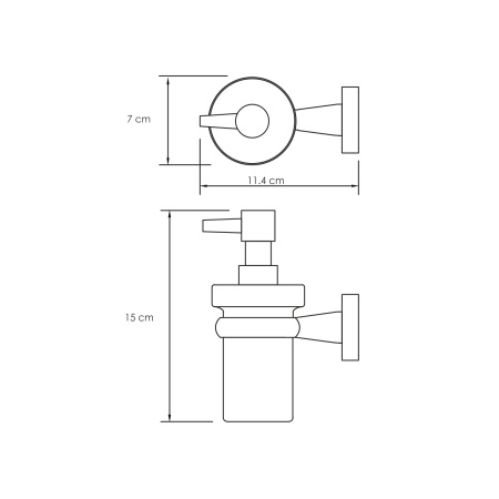 Дозатор для жидкого мыла WasserKRAFT  Lippe (K-6599)