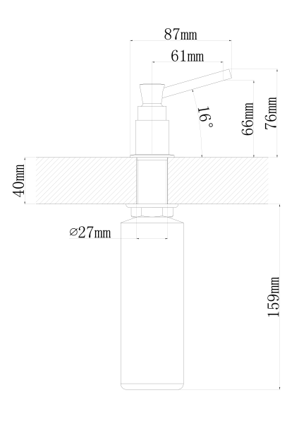 Дозатор FLORENTINA Каскад FL (703.725.0000.710), золото