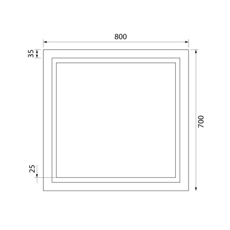 Зеркало с подсветкой 80 см IDDIS Zodiac (ZOD8000i98), белое