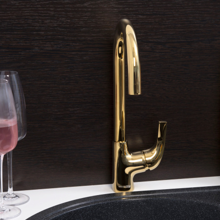 Смеситель для кухни WasserKRAFT Sauer (7107), золото