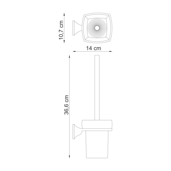 Ершик для унитаза подвесной WasserKRAFT  Wern (K-2527)