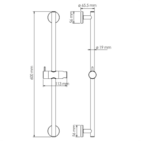 Штанга для душа WasserKRAFT (A122)