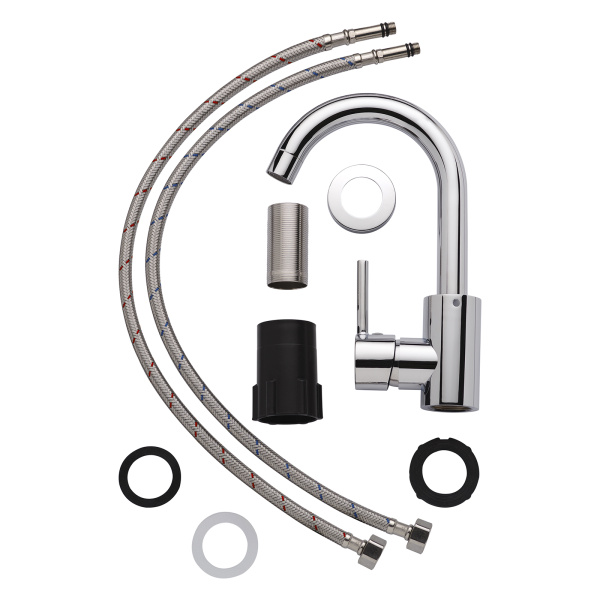 Смеситель для раковины AQUEDUC (345727) с поворотным изливом, хром