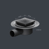 Душевой трап 10x10 см AM.PM MasterFlow (W01BD-P11-010-01BM) черный