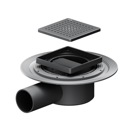 Душевой трап 10x10 см AM.PM MasterFlow (W01BD-P11-010-01BM) черный