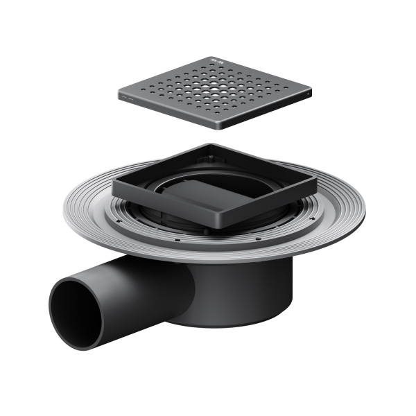 Душевой трап 10x10 см AM.PM MasterFlow (W01BD-P11-010-01BM) черный