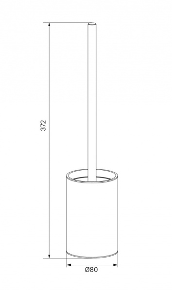 Ершик для унитаза IDDIS Petite (PETBLP0i47) черный матовый