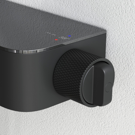 Душевая система для душа Am.Pm Func (F078F222) без излива,  с термостатом, черная