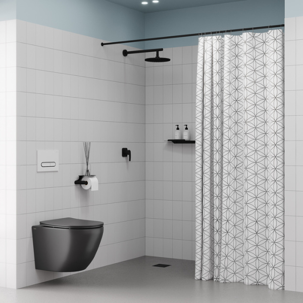 Встраиваемая душевая система IDDIS серия Оптима Хоум/Optima Home (OPHBL01i66) без излива, черная