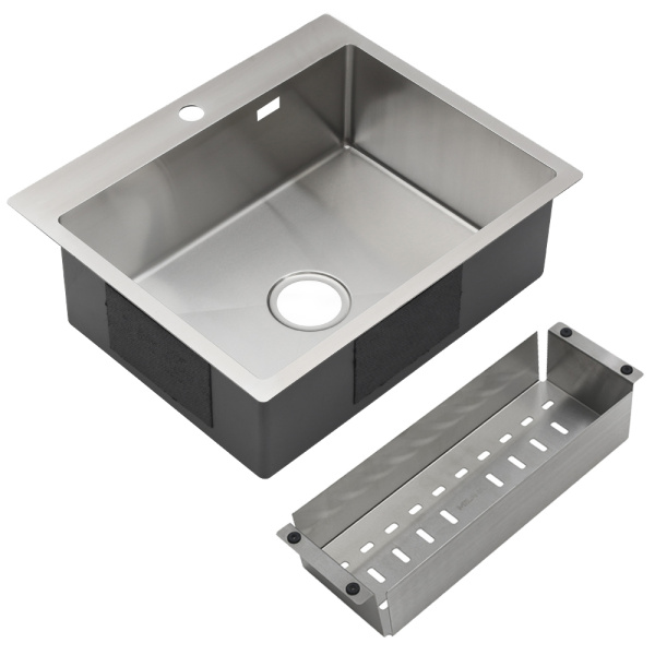 Мойка кухонная врезная 60х50 см MELANA Profline (MLN-R6050HK) с коландером