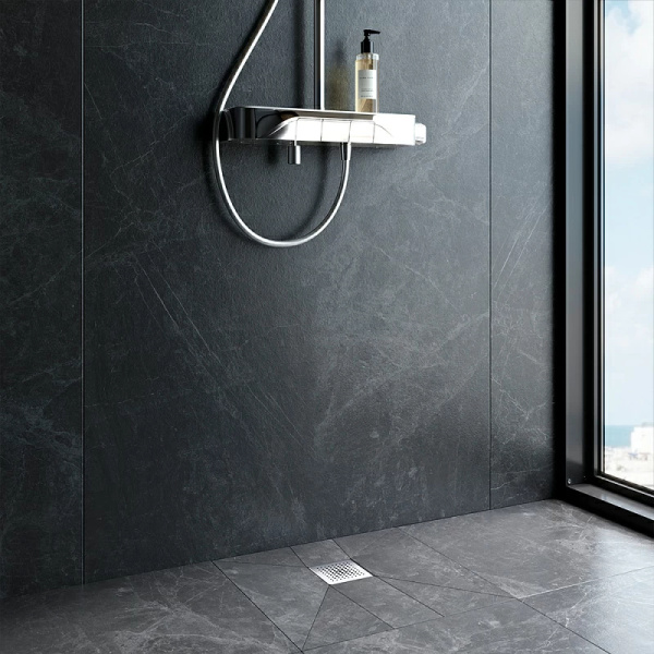 Душевой трап 10x10 см AM.PM PrimeFlow (W02BD-P11-010-01SB) сталь матовая