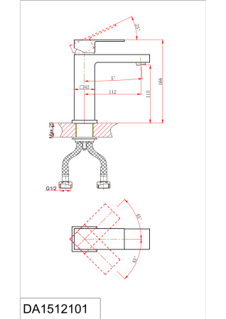 Смеситель для раковины DK Bayern.Liszt (DA1512101)