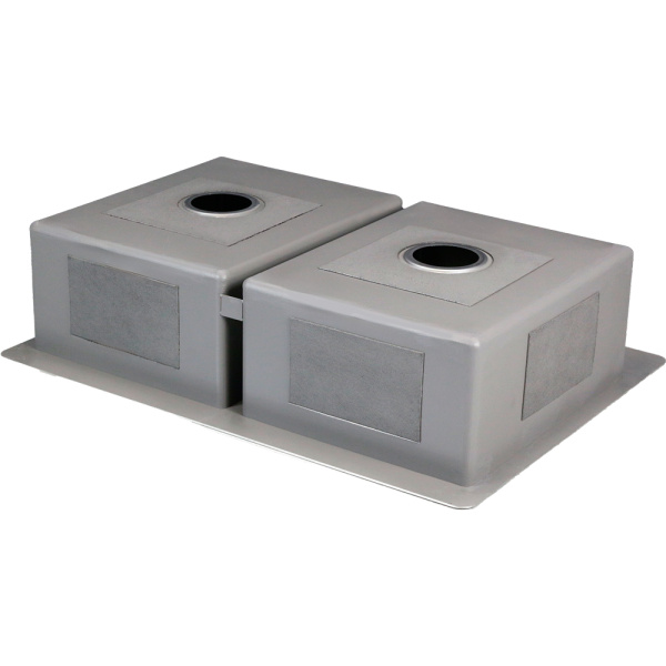 Мойка кухонная врезная 80х60 см MELANA Profline (MLN-RS8060H) с двумя чашами