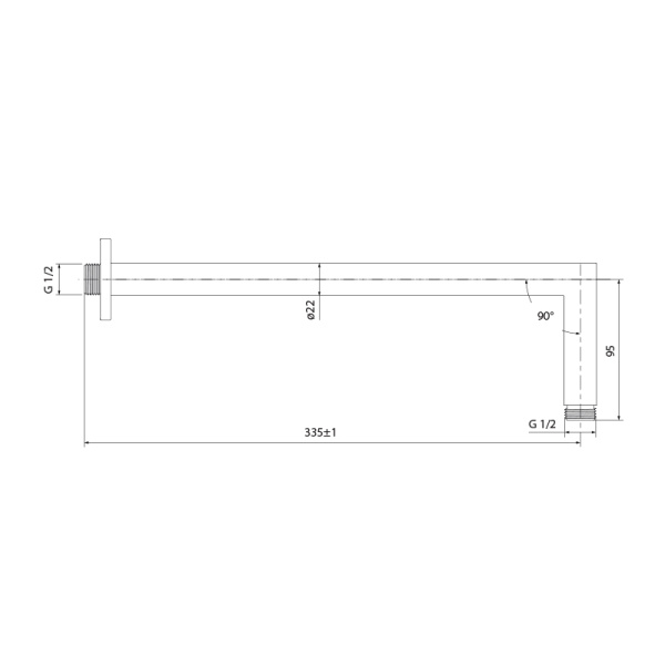 Кронштейн для верхнего душа IDDIS (001SB33i61)