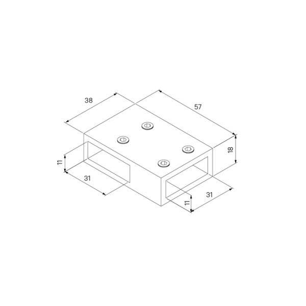 Коннектор каркаса душевой перегородки Walk In IDDIS Slide (SLI1WS0i23), белый