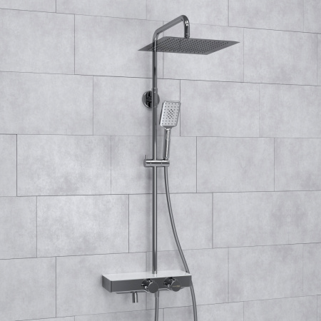 Душевая система для ванны WasserKRAFT (A113.118.126.CH Thermo) с термостатом