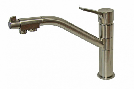 Смеситель для кухни с подключением к фильтру ZORG Sanitary (ZR 401 KF NICKEL) никель