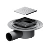 Душевой трап 10x10 см AM.PM MasterFlow (W01BD-P11-010-01SB) сталь матовая