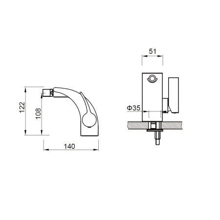 Смеситель для биде Zeegres Z.ART (54007001) Смеситель для биде Zeegres Z.ART (54007001)