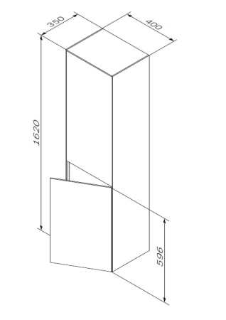 Шкаф-колонна подвесной Am.Pm Inspire v2.0 (M50ACHX0406GM), графит