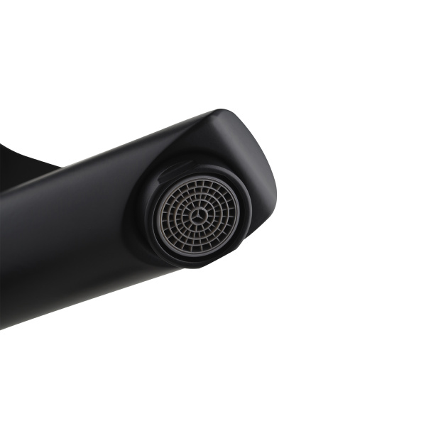 Смеситель для раковины AQUEDUC (345327) с фиксированным изливом, черный