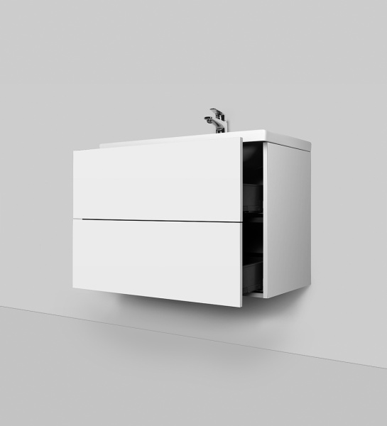 Тумба под раковину 75 см Am.Pm Gem (M90FHX07522WG), белая