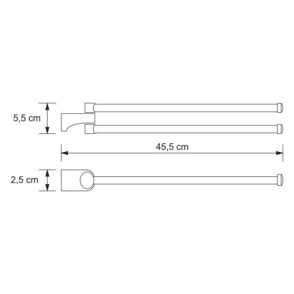 Держатель полотенец двойной WasserKRAFT  Kammel (K-8331)