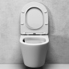 Подвесной безободковый унитаз ABELSBERG Element Ceramic (ELC70701WH) TornadoFlush и ультратонким сиденьем OneClick