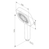 Ручной душ 108 мм Am.Pm Above (F029W000) 3 функции, квадратная