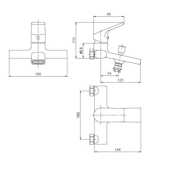 Смеситель для ванны и душа ESKO Ontario (ON 54)