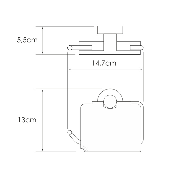 Держатель туалетной бумаги с крышкой WasserKRAFT  Isen (K-4025)