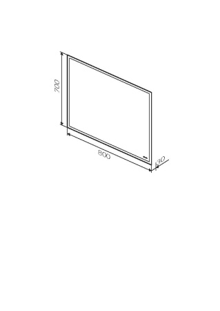 Зеркало с LED-подсветкой 80 см, AM.PM Gem (M91AMOX0801WG)