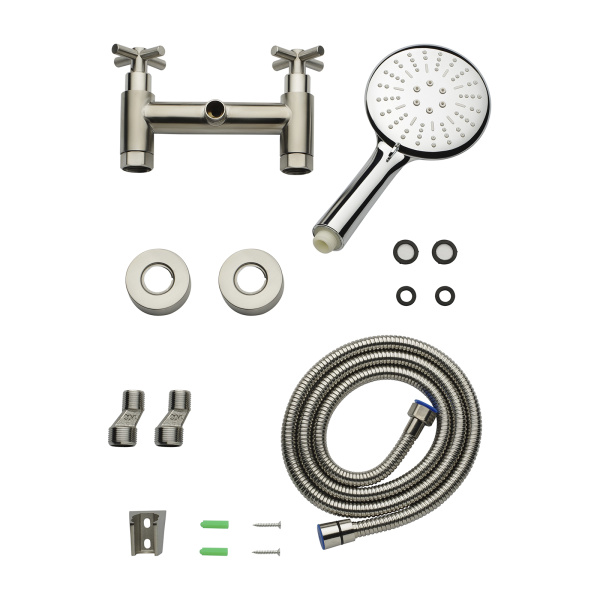 Смеситель для душа AQUEDUC (345715) без излива, с  ручной лейкой, сталь