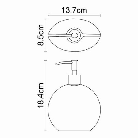 Дозатор для жидкого мыла WasserKRAFT Eider (K-33399) серый