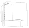 Шторка на ванну 80х140 см Am.Pm Gem (W90BS-080-140CM)