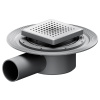 Душевой трап 10x10 см AM.PM MasterFlow (W01BD-P11-010-01SB) сталь матовая
