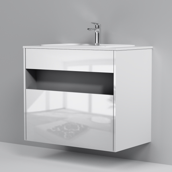 Тумба под раковину 80 см Am.Pm Func (M8FFUX0801WG) белая