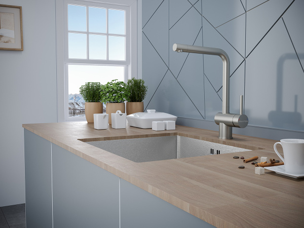 Смеситель для кухни PAULMARK SPRING (Sp212067-BS), брашированная сталь