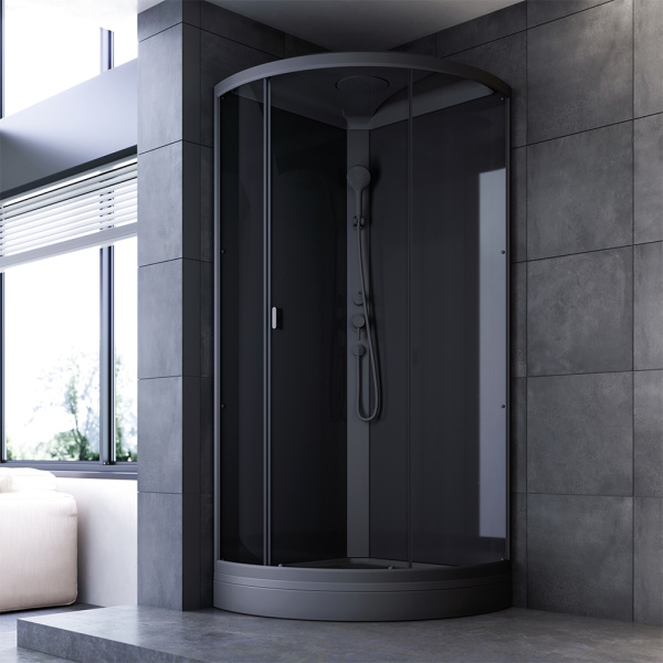 Душевая кабина 90х90 см  Am.Pm Gem (W90C-401-090BT) черная