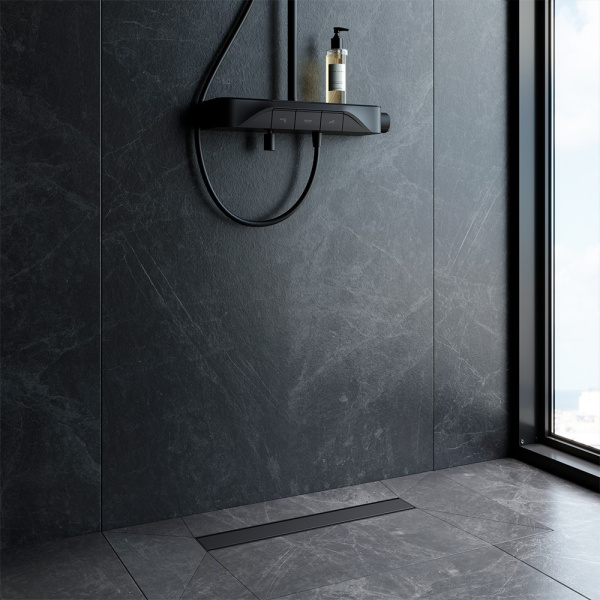 Душевой трап 50 см AM.PM PrimeFlow (W02SC-U11-050-04BM) с решеткой, черный