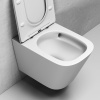 Подвесной безободковый унитаз ABELSBERG Object Ceramic (OBC80901WH) TornadoFlush и ультратонким сиденьем OneClick
