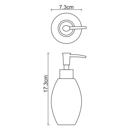 Дозатор для жидкого мыла WasserKRAFT Ruwer (K-6799) сталь