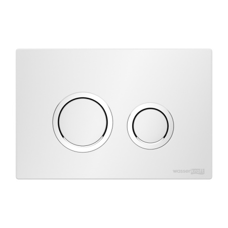 Механическая кнопка смыва WasserKRAFT (WH01) белая